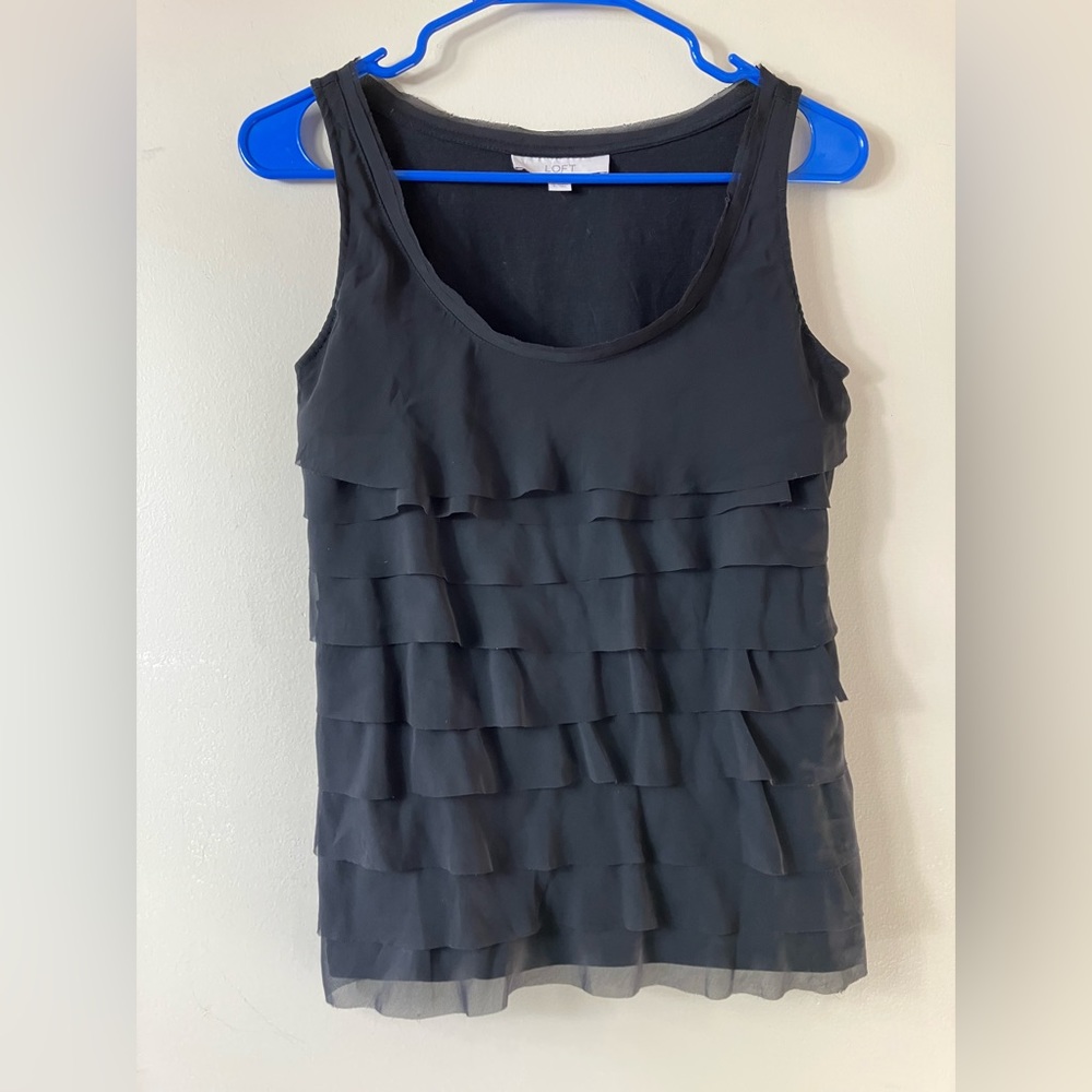 Ann Taylor Loft Layered Ruffled Top - Picture 1 of 7